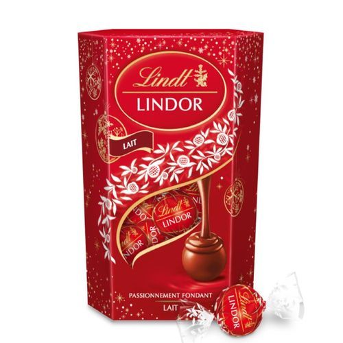 Lindt - Cornet LINDOR - Chocolat au Lait - Cœur fondant - Idéal