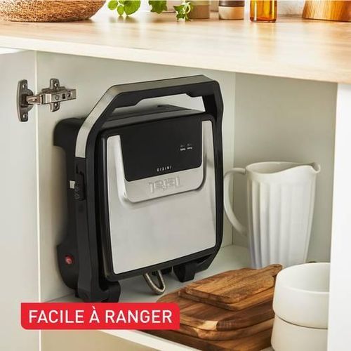 product_image_name-Tefal-جهاز بانيني وشواية كهربائية 2 في 1 بقدرة 2000 واط مع منظم حرارة قابل للتعديل ولوحات غير لاصقة - إينيسيو جريل GC271D10-2