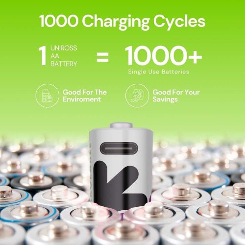 product_image_name-Uniross-4 x Pile rechargeable Lithium AA USB-C 1.5V U322057-5