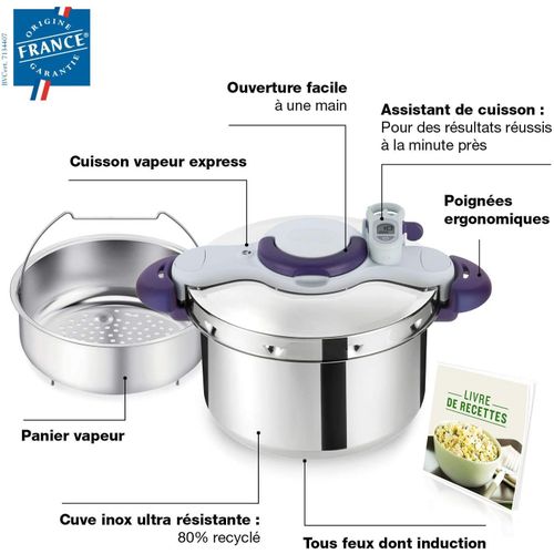 Cocotte Minute-Clipso Minute Perfect - 4.5L - Silver/Bleu - Prix en Algérie