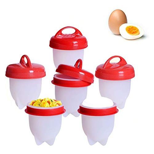 product_image_name-Générique-Pack 6 Cuiseurs À Oeufs - En Silicone - Rouge/Blanc-2