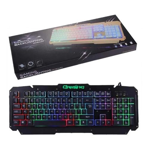 Clavier mécanique Gaming filaire USB Rétroéclairage LED - Blanc - Clavier