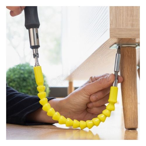 Rallonge Arbre Extension Flexible Pour Visseuse Et Tournevis - jaune - Prix  en Algérie