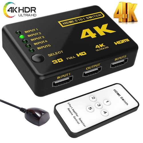 Commutateur HDMI - Ultra HD - 4K - Avec Télécommande - Noir - Prix en  Algérie