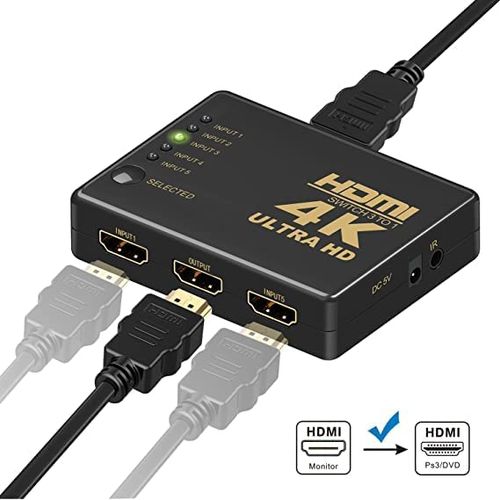 Commutateur HDMI - Ultra HD - 4K - Avec Télécommande - Noir - Prix en  Algérie