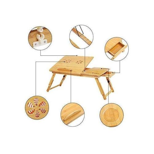 product_image_name-Générique-Table Laptop Ordinateur Portable Bois Bambou Pliable Avec Ventilateur-1