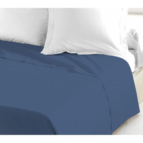 Drap plat-Luxe Doux Lit 1 personne Unique/BLEU Roi. - Prix en Algérie