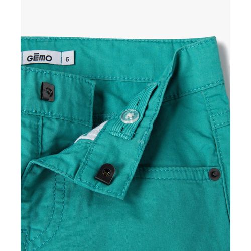 product_image_name-Gemo-Bermuda garçon en coton twill uni à revers-2