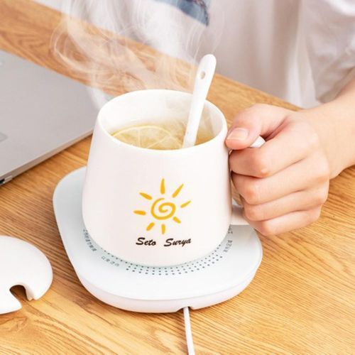 Chauffe-Tasse À Café , Plaque Chauffante Électrique Pour Le Bureau Et La  Maison - Blanc - Prix en Algérie