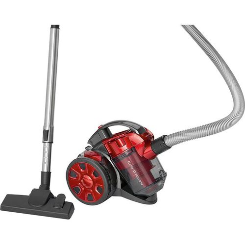 ouguan 2600W Aspirateur sans Sacs Cyclonique, 18Kpa Powerful Compact  Aspirateur Traîneau Le Système de 4 Filtration, Rayon de Travail de  7,5M,Rouge