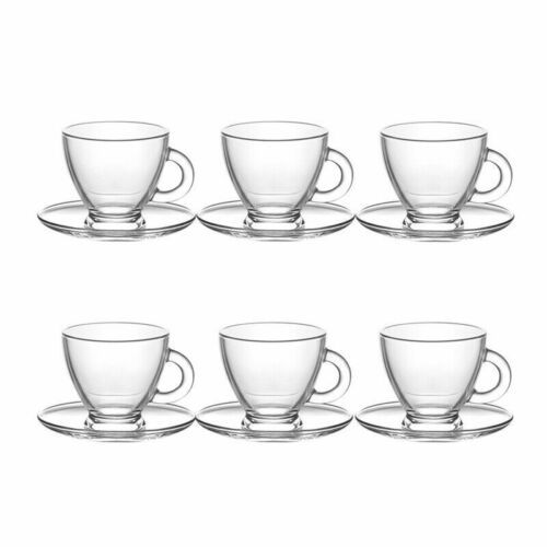 Set de 6 tasses et soucoupes à expresso Barista assorties 6cl