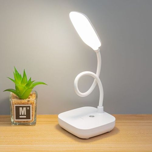 Lampe LED USB flexible avec Base Blanc - Lampe de bureau