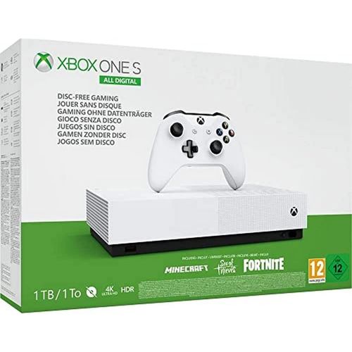 Console Xbox One S All Digital + Pack Jeux Minecraft + Sea Thieves