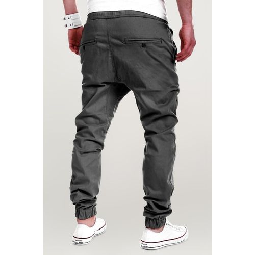 Pantalon Chinos Homme Grand taille JOGGER Elastiqué en Bas Du pied  CoupSlim-Gris - Prix en Algérie