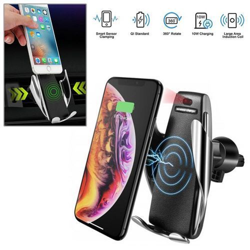 Support pour téléphone portable de voiture avec chargeur sans fil