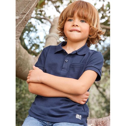 product_image_name-Vertbaudet-حزمة من 2 قميص بولوز للأولاد بنسيج بيكيه - 1 أزرق لائحة + 1 مخطط-2