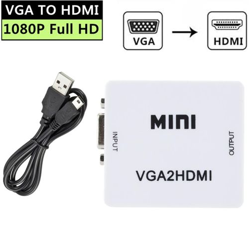 Adaptateur VGA to HDMI Full HD - Convertisseur VGA vers