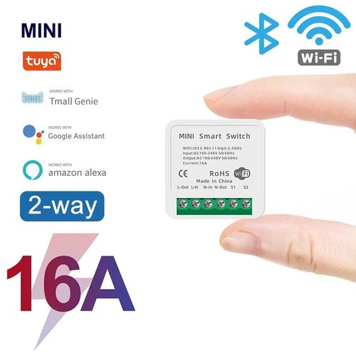 Mini interrupteur connecté WiFi intelligent 16A Interrupteur mural