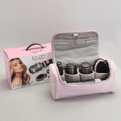 product_image_name-ENZO PROFESSIONAL-Lisseur professionnel 4 en 1 , peigne à lisser, sèche-cheveux à air chaud à ions négatifs, brosse En-756-4