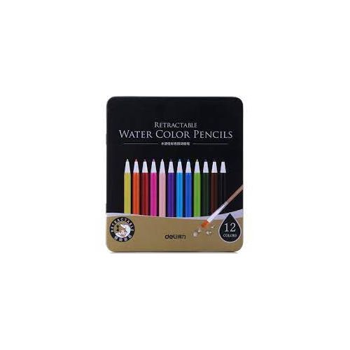 Ensemble de crayons aquarelle professionnels+ pinceau+mines , 12