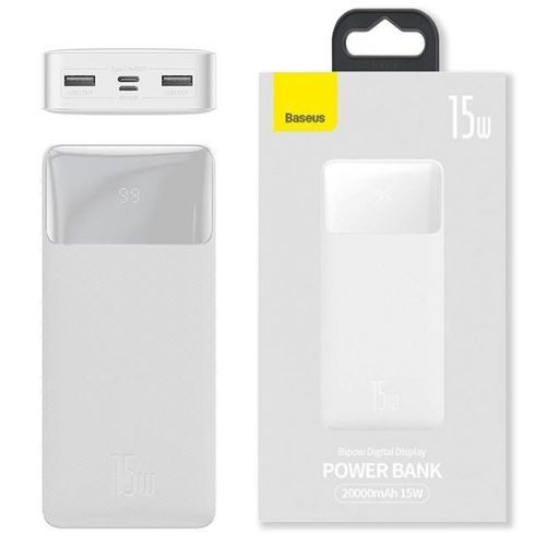 Powerbank 20000 mAh Batterie Externe USB C 20000mAh 15W Original - Blanc -  Prix en Algérie