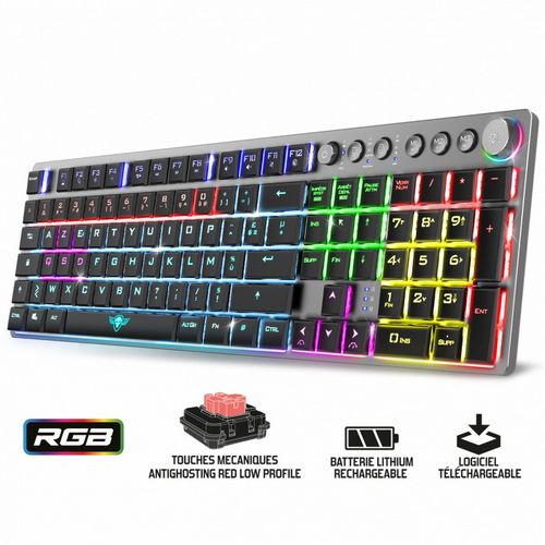 Clavier Gamer Mécanique AZERTY RGB – Bluetooth / USB - Prix en Algérie