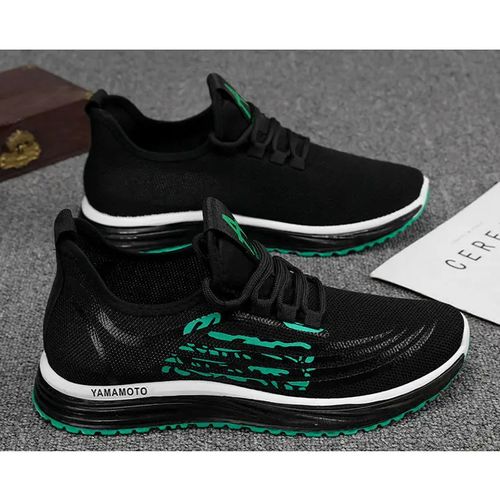 product_image_name-Générique-Baskets Respirante Homme - Noir vert-4