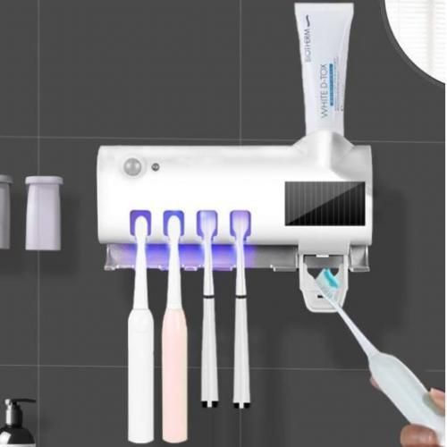 Double distributeur automatique de dentifrice DENSAIL, porte-brosse à dents  électrique | bol