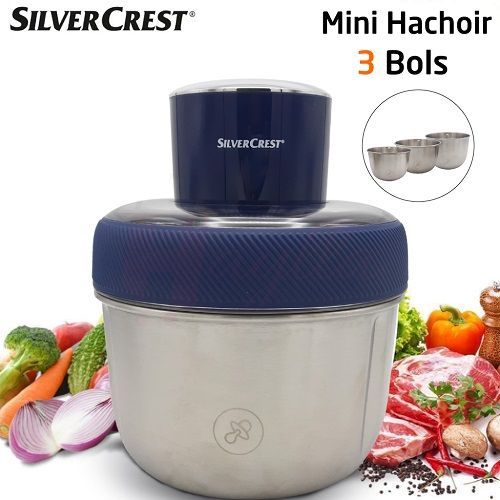 Mini Hachoir Avec 3 Bols En Inox 350W Mc376-Cb-Inox - Prix en Algérie