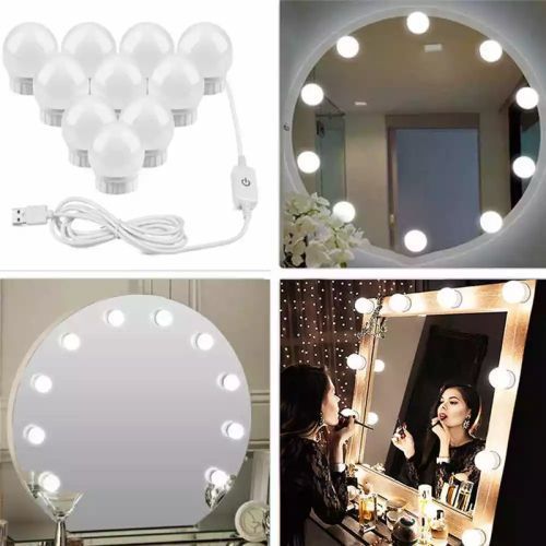 Lampe De Miroir Led - Avec 10 Ampoules à Intensité Variable Pour