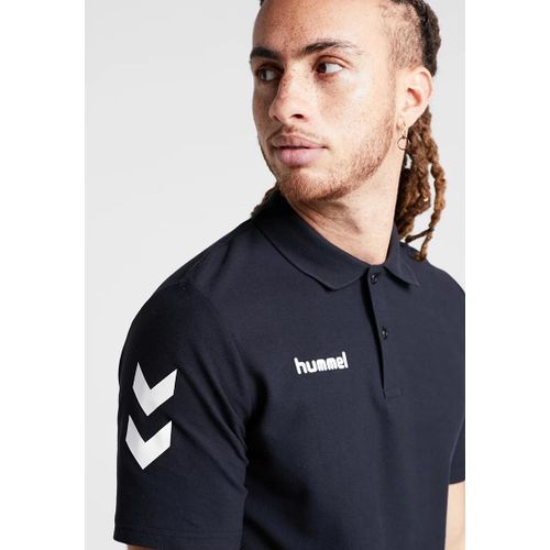 product_image_name-Hummel-Polo Homme Classique Avec Chevrons Sportifs Sur Les Manches En Cotton Super Confortable Sport Style 2025 - Bleu-1