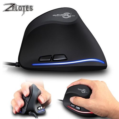 Souris Verticale Vertical Mouse Gaming Filaire Wired Usb Zelotes T