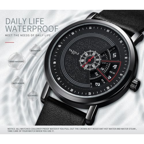 product_image_name-Yazole-Montre en cuir pour homme Waterproof-3