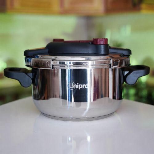 product_image_name-Unipro-Cocotte Minute Autocuiseur Inox 6 Litres Avec Minuterie - Compatible Tous Feux avec Ouverture Facile - UP-CM6G-3