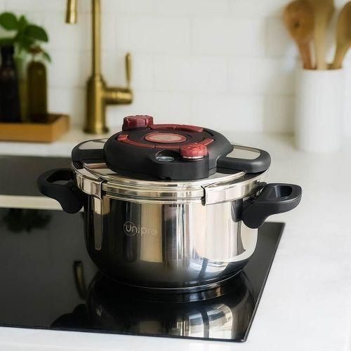 product_image_name-Unipro-Cocotte Minute Autocuiseur Inox 6 Litres Avec Minuterie - Compatible Tous Feux avec Ouverture Facile - UP-CM6G-7