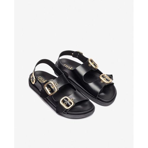 product_image_name-YOKONO-Sandale plate  Noir Femme En cuir-1