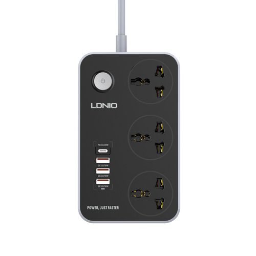 product_image_name-Ldnio-SC3412 PD avec technologie de charge rapide 20 W, 3 prises de courant et 3 ports USB 3.0-3