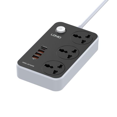 product_image_name-Ldnio-SC3412 PD avec technologie de charge rapide 20 W, 3 prises de courant et 3 ports USB 3.0-4