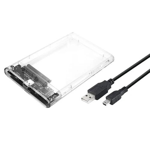 Rack Boîtier de disque dur externe HDD SSD SATA Transparent 2.5 pouces USB  2.0 - Prix en Algérie