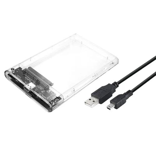 Boîtier de disque dur USB 2.5 pouces Sata vers USB 2.0 disque dur boîtier  externe SATA boîtier de disque dur HDD avec câble USB 