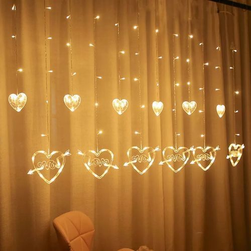 Rideaux Lumineux Led En Forme Cœur & Love - Prix en Algérie