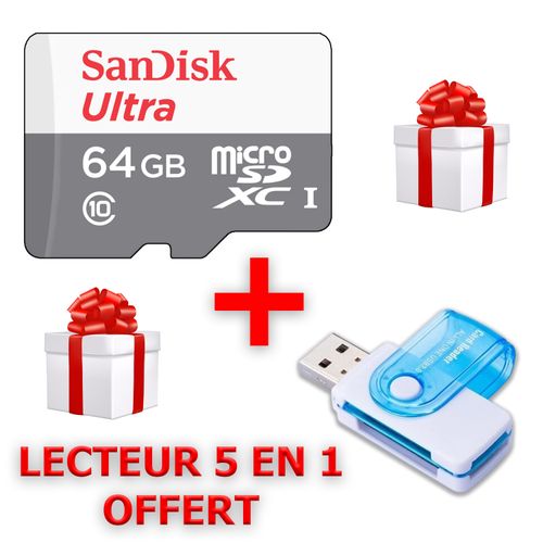 Carte Mémoire Micro Sd 64 Go + Lecteur 5 En 1 Gratuit (Cadeau) - Prix en  Algérie