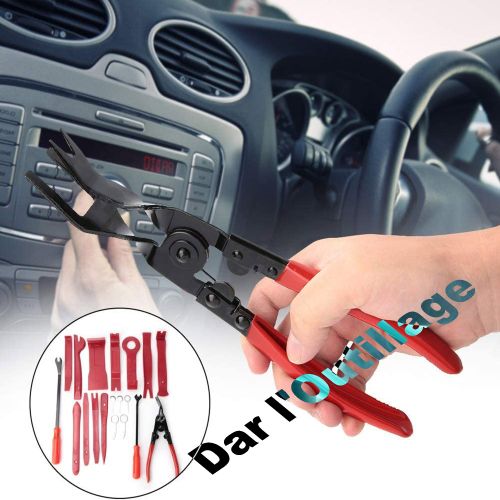 Trousse à outils de démontage garniture voiture radio audio tableau Nylon  Rouge 
