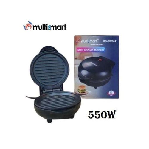 product_image_name-Multismart-Presse à Sandwich Ronde - 550W -Pour un burger-MS-SW8011-Noir-1