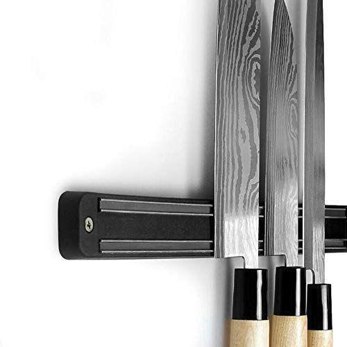 Barre Magnétique Aimant Porte-Couteaux Murale 50cm- Noir - Prix en