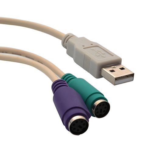Adaptateur USB vers 2 ports PS2 clavier/souris