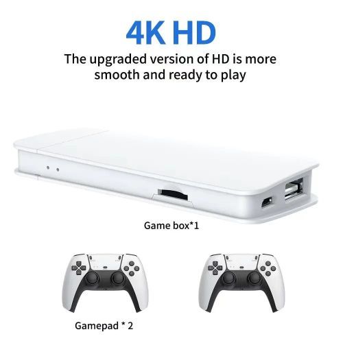 Console sans fil 2,4 G, jeux rétro, avec 2 manettes