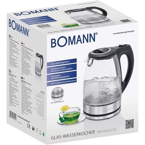 Ottoni Fabbrica Bouilloire en Acier Inox Sans Plastique Satiné B. 2400W  1,7L