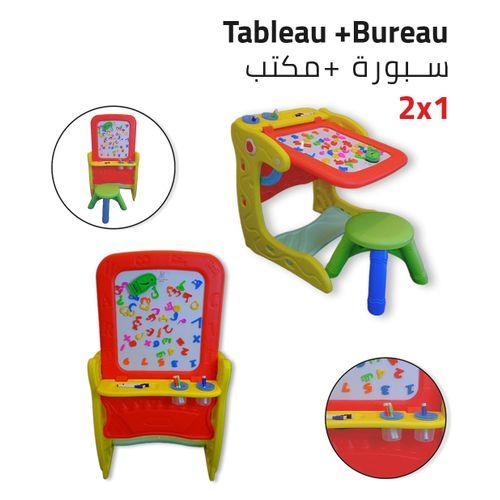 Bureau & Chaise D'Enfant Tableau De Créativité En Plastique Avec Espace De  Rangement - Prix en Algérie