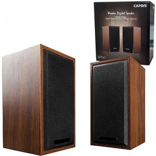 Haut Parleur Baffle Enceinte Pc Sp241 Aux Jack 3.5Mm Usb Marron - Prix en  Algérie